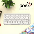 thumbnail image 2 of Ajazz Ajazz 308i Wireless Bluetooth Keyboard - 84 Keys Compact Design, Multi-Device Compatibility for Windows, iOS, Android, White, 2 of 7
