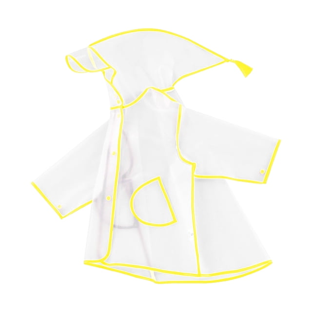 Wxirdiow Imperméable pour Enfants Ponchos de Pluie Imperméables pour Enfants Manteaux de Pluie Veste Réutilisable avec Capuchon pour Garçons Filles Randonnée Camping Plein Air Jaune Taille,9-10 Ans
