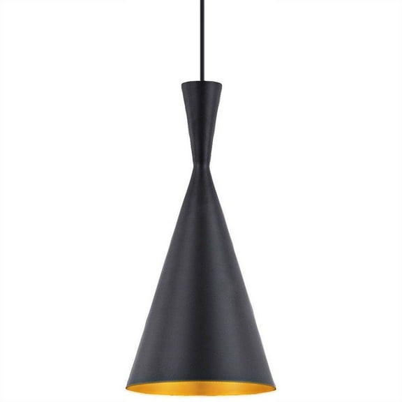 Bromi Design Berkley Single Light Aluminum Pendant in Black