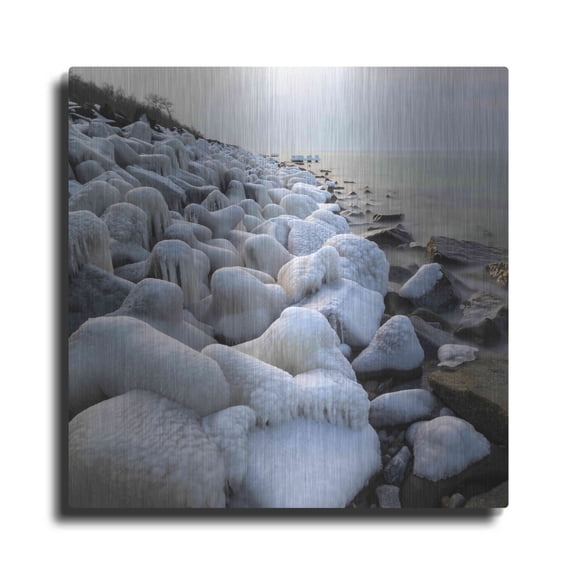 Luxe Metal Art 'Coast' by Dariusz Klimczak, Metal Wall Art, 36"x36"