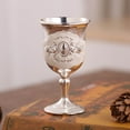 thumbnail image 4 of Cheers.US Drinking Glass European Style Old Wine Glass Alloy Antique Set Goblet White Wine Glass Red Glass Gift Retro Ornament Royal Style Wine Glass Collection Metal Vintage, 4 of 7