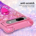 thumbnail image 3 of Clear Case for Google Pixel 7a with Kickstand for Girls Women, Liquid Glitter Sparkle Bling Cute Case Gradient Quicksand Cover for Google Pixel 7a JB Pink Mauve, 3 of 8