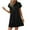🌴Black🌴, variant on Fartey Summer Lapel Collared Dresses for Women 2025 Solid Color Short Sleeve Mini Dress Elegant Textured Shirt Dresses Button Down Beach Sundress Pink L