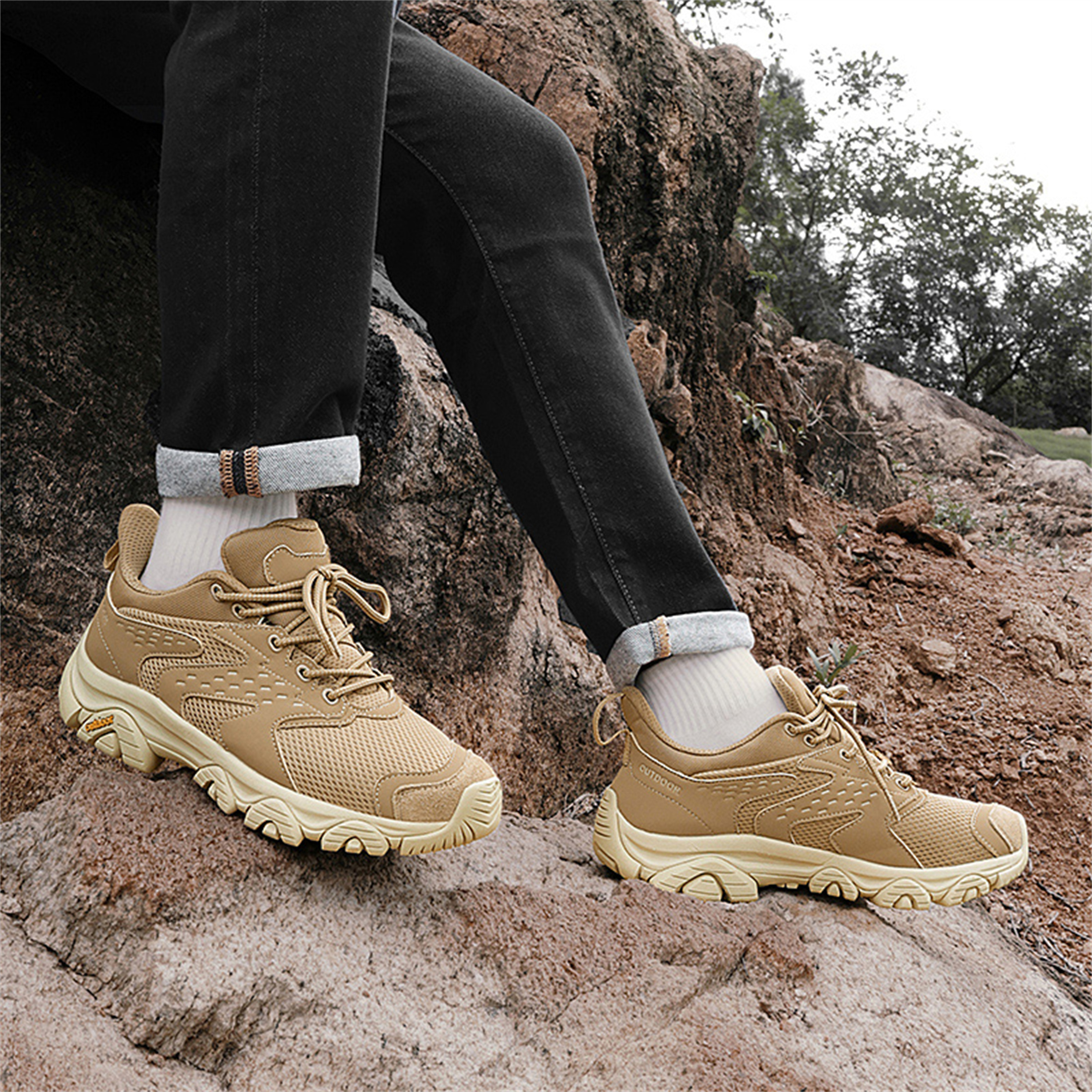 YOURDIARY Womens Mens Hiking Shoes Unsex Comfortable Breathable Anti-Slip Sneakers