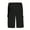 Black, variant on IROINNID Men's Casual Pleated Solid Color Fitness Sports Comfy Bermuda Shorts