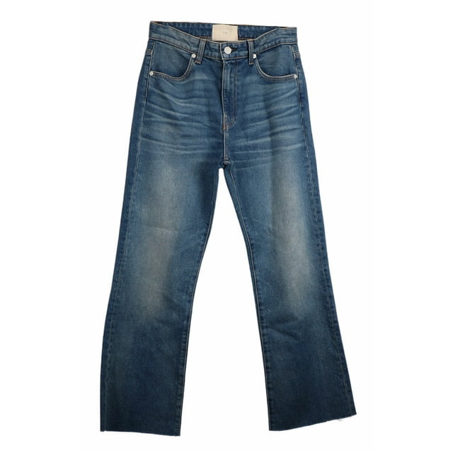Cqy Women's Vintage Blue Wes Crop - Impression High-Rise Bootcut Jean 29