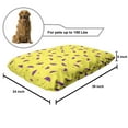 thumbnail image 2 of Umbrella Pet Bed, Print of Colored Rain Accessory Patterns Along Retro Design Seasonal Art, Resistant Pad for Dogs and Cats Cushion with Removable Cover, 24" x 39", Yellow and Violet, by Ambesonne, 2 of 4