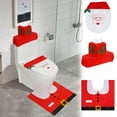 thumbnail image 1 of Set de fundas para el asiento del inodoro de Papá Noel - Decoración festiva de tela roja para el baño en Navidad, 1 of 7