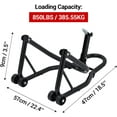 thumbnail image 1 of Motorcycle Rear Wheel Stand with U Fork Swingarm Spool - 850 lbs Capacity Lift Jack Compatible with Multiple Brands, 1 of 5