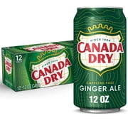 Canada Dry Caffeine Free Ginger Ale Soda Pop, 12 fl oz, 12 Pack Cans