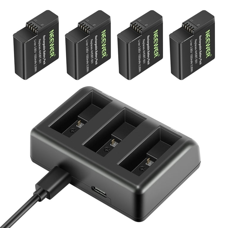 Neewer Battery Charger Set Compatible with GoPro Hero 8/Hero 7
