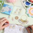 1 Box 20Pcs Enamel Rabbit Crochet Markers Cute Stitch Markers Alloy Pet