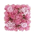 thumbnail image 3 of Panel de pared de flores artificiales, fondo floral para decoración de bodas. Rosa oscuro, 3 of 9