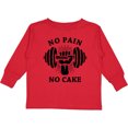 thumbnail image 3 of Inktastic No Pain No Cake BLK Boys or Girls Long Sleeve Toddler T-Shirt, 3 of 5
