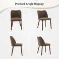 thumbnail image 5 of Set of 2 Modern Upholstered Dining Chairs with Wingback, Linen Fabric, Thick Padded Cushions & Sturdy Wood Legs for Living Room, 5 of 8