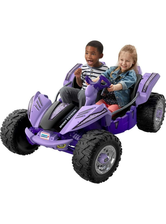 12V Power Wheels Dune Racer Extreme Battery-Powered Ride-on, Purple, for a Child Ages 3-7