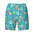 thumbnail image 4 of Lsque Mens Swim Trunks Donut Pattern - Bathing Suit Compression Liner - Beach Swim Shorts Swimwear - (S-3XL) - Stretch Quick Dry -Small, 4 of 9