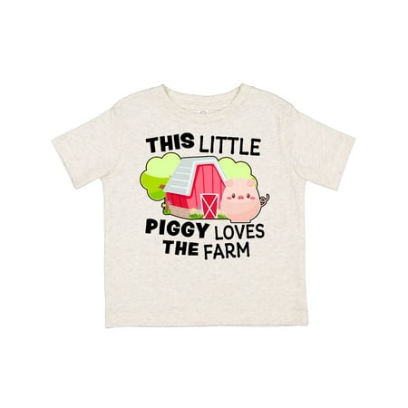 

Inktastic This Little Piggy Loves The Farm Gift Toddler Boy or Toddler Girl T-Shirt