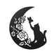 thumbnail image 2 of Decoración de pared de gato de Metal minimalista, letrero colgante de pared, decoración de gato de silueta para , comedor, Patio, jardín, Sunnimix Mural, 2 of 8