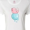 thumbnail image 4 of Inktastic Cute Axolotl Sitting on a Bubble Women's T-Shirt, 4 of 5