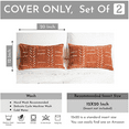 thumbnail image 2 of BlissBlush Brick Red Decorative Lumbar Throw Pillow Covers 12X20, Set of 2, Rust Boho Farmhouse Cushion Cover, Soft Accent Pillowcase for Couch Sofa Bed Living Room Home Décor, 2 of 4