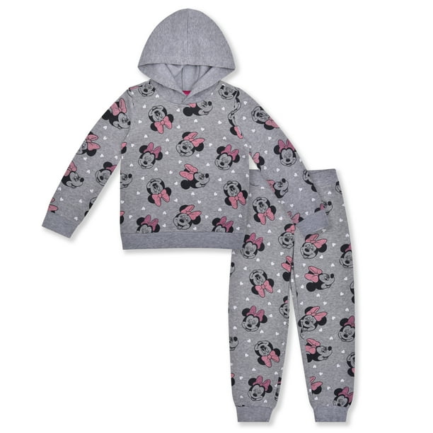 Disney Toddler Girl Minnie Mouse ZipUp Hoodie Outfit Set, Sizes 2T4T