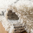 thumbnail image 5 of SAFAVIEH Casablanca Clayton Geometric Wool Shag Area Rug, Ivory/Charcoal, 5' x 8', 5 of 9