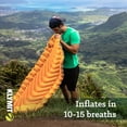 thumbnail image 4 of Klymit Sleeping Pad 06I2OR03C Insulated Static V Lite; Inflatable; Manual Inflation Using Breath; V-Chamber Design; Mango Orange; 30D Polyester Fabric; 20 Ounce Weight; R-Value 4.4/ASTM 1.9, 4 of 9