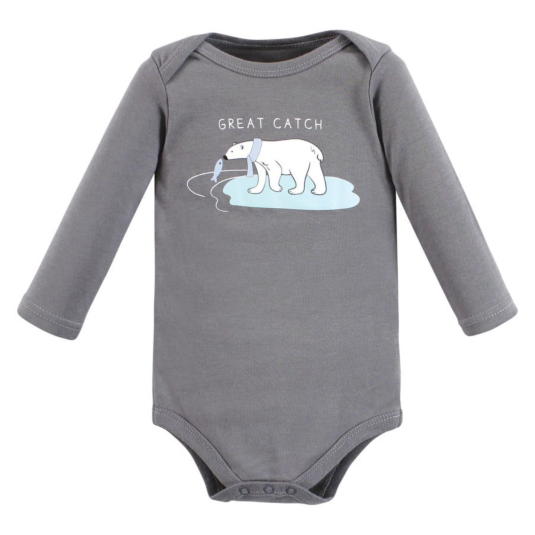 Hudson Baby Cotton Long-Sleeve Bodysuits, 5-Pack, Newborn- 24 Months