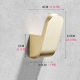 thumbnail image 2 of Juego de 2 ganchos para toallas individuales para baño, cocina, bata, abrigo, sombrero, montado en la pared con tornillos, dorado, 2 of 5
