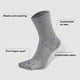 thumbnail image 2 of Minnieouse 6 pares de calcetines de algodón para hombre pies transpirables secos y sin olores calcetines desodorantes para hombre resistentes al Medias Gris claro, 2 of 6