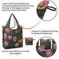 thumbnail image 4 of 5 Pack Foldable Shopping Bag,Neon Halloween Pumpkins Pattern Reusable Grocery Bags with Pockets,Large Reusable Tote Bags with Handles Waterproof & Lightweight, 4 of 6