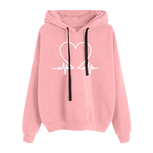 WZXFASHION Chandail à Capuchon Décontracté Imprimé à Manches Longues pour Femmes jusqu'à 50 % de Rabais Chandail à Capuchon Athlétique à Fermeture Éclair