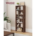 thumbnail image 2 of VASAGLE CUSTOS Collection - Bookshelf, 6-Tier Bookcase, Book Shelf, Open Storage Shelf, for Living Room, Home Office, Dining Room, Natural Walnut, 2 of 7