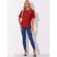 thumbnail image 4 of DARING DIVA Women's Costume Sequin Clubwear Blouses T-Shirts M Red, 4 of 6