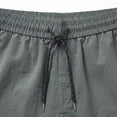 thumbnail image 6 of Qgtaibl Men's Lightweight Hiking Pants Side Zipper Mesh Breathable Athletic Pant Drawstring Elastic Waist Long Pant with Pockets Dark Gray S, 6 of 8