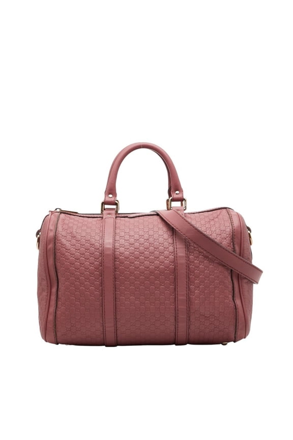 Pre-Owned Gucci Micro Guccissima Mini Boston Bag/Shoulder Bag, 2-Way, Pink Leather,... (Good)