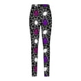 thumbnail image 4 of Women's Halloween Print Leggings High Waisted Elastic Yoga Pants Tummy Control Lounge Pants for Workout Athletic Yoga, 4 of 5