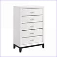 thumbnail image 3 of Chests | 5-Drawer Modern White Storage Chest | White | Wood, 3 of 6