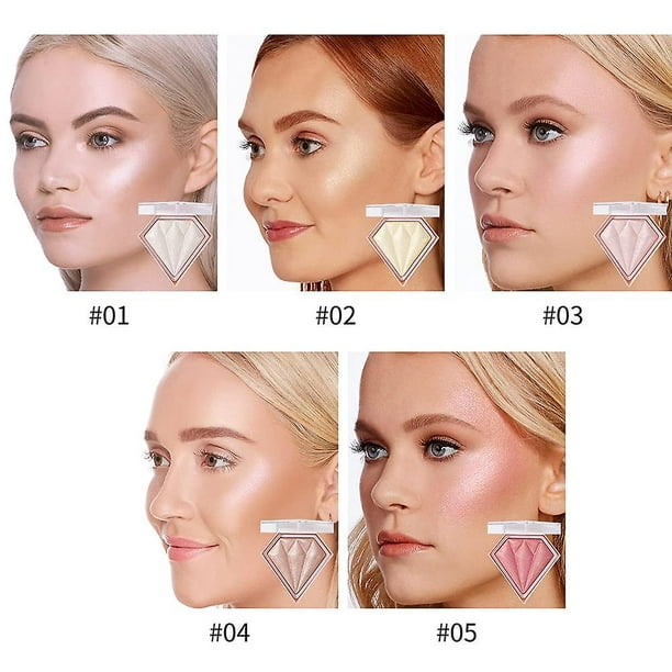 Face Glitter Blush, Diamond Glitter Highlighter Powder Shimmer Blush Facial  Contour Corrector Makeup Cosmetics 