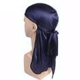 thumbnail image 4 of Tapa larga Gorra Unisex Seda Long Silk Tail Bandana - 6 colores - , se describe azul marino Magideal Tapa larga, 4 of 7