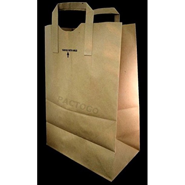 Duro Bag Duro 12" x 7"x 17" (1/6 Bbl) Brown Kraft Paper Handle Grocery