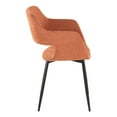 thumbnail image 5 of LumiSource Black Metal, Orange Fabric Margarite Chair - Set of 2, 5 of 6