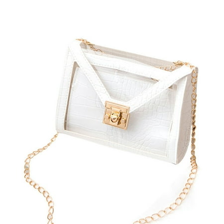 

Women s Phone Bag With Chain Strap Lock Chain Small Square Bag Suitable For Skirts Denim Shirts Jeans High Heels Casual Shoes Creamy-white