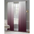 thumbnail image 3 of Romantic Burgundy Sheer Curtains 96 inches Long 2 Panels Set Gradient Tiers Sheers Rod Pocket Small Window Short Curtains for Kitchen Cafe, Each 52" W x 96" L, 3 of 7
