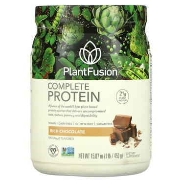 PlantFusion Complete Plant Based Protein Powder, Chocolate, 1.0 Lb, 15 Servings