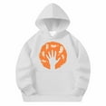 thumbnail image 4 of Spazoro Girls Hooded Sweatshirts, Fashion Soft & Comfy Long Sleeve Cute Print Fall Winter Tops for Girls White Size 11 T, 4 of 6