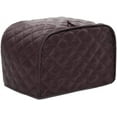 thumbnail image 1 of Nvzi Toaster Cover Polyester Grid Bread Toaster Dust Cover Bakeware Protector for Two Slice Toaster Appliance and Dust Fingerprint Protection（Dark brown）, 1 of 4