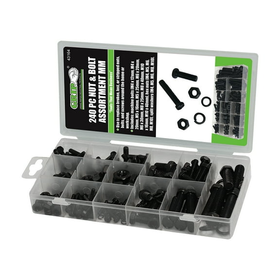 Grip 240 pc Nut & Bolt Assortment MM
