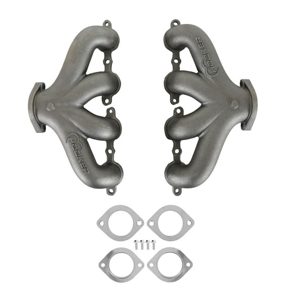 Hooker Blackheart 8504HKR LS Swap Exhaust Manifolds - Center Dump - Natural